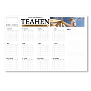 44" x 92" Styrene Perpetual Dry Erase Calendar - Year At A Glance JJC-3000-S Calendars Perpetual Calendars